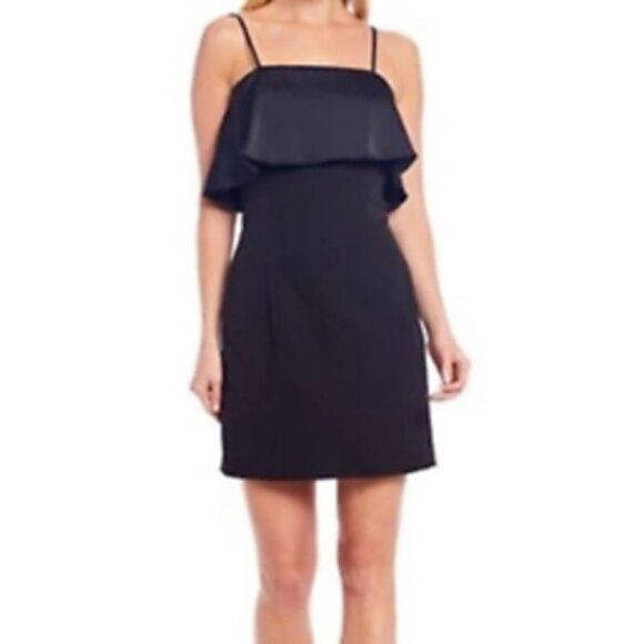 GIANNI BINI NEW STUNNING MINI BLACK DRS BAILEY TIERED COCKTAIL DRESS - Size 8 - Picture 1 of 4